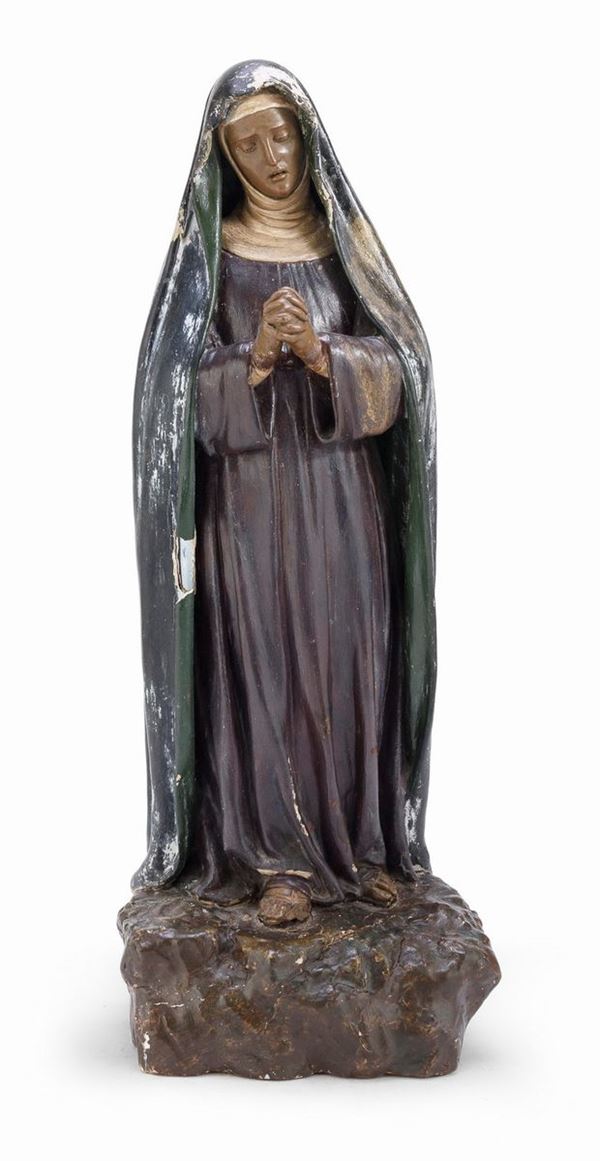 SCULTURA DELLA VERGINE IN CARTAPESTA