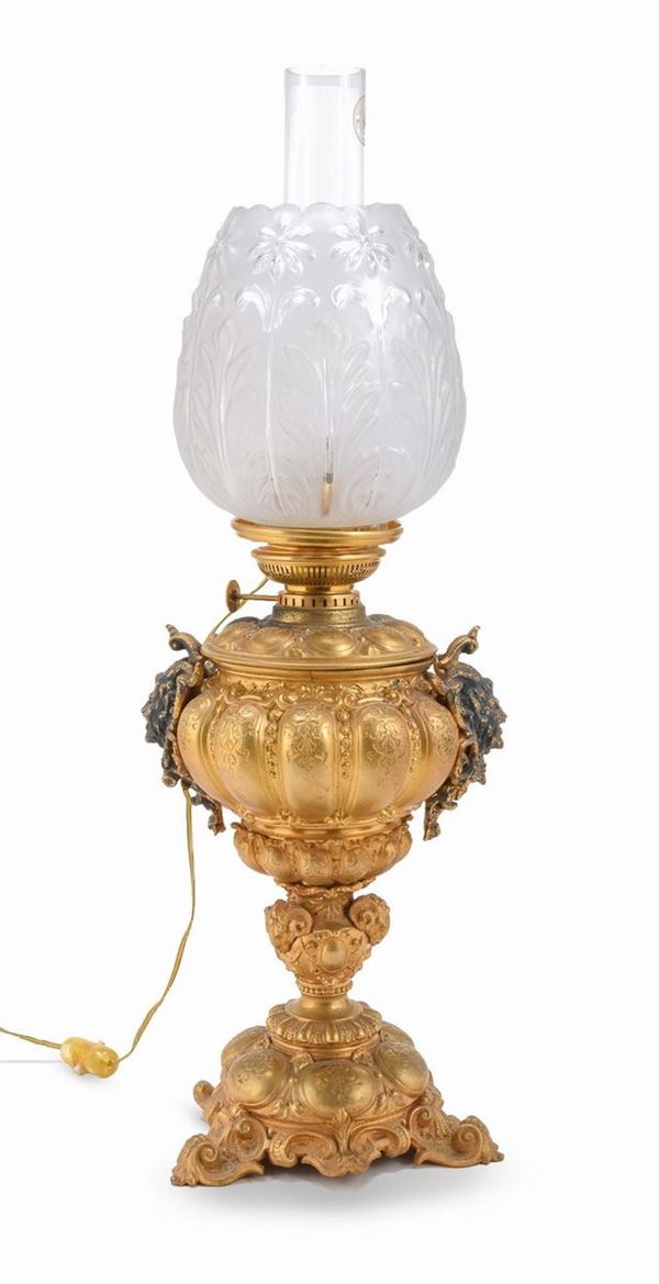 LUME IN BRONZO DORATO, NAPOLEONE III