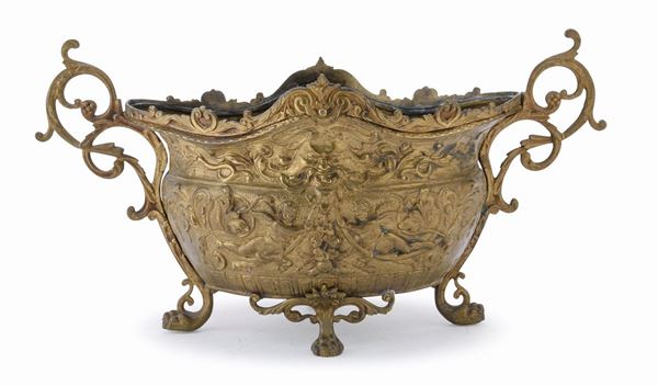 CACHEPOT IN METALLO DORATO