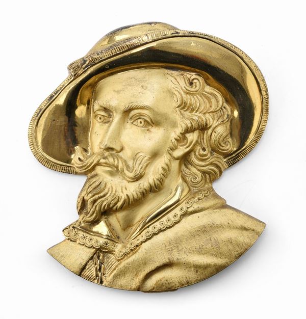 BASSORILIEVO DI GIUSEPPE GARIBALDI IN BRONZO