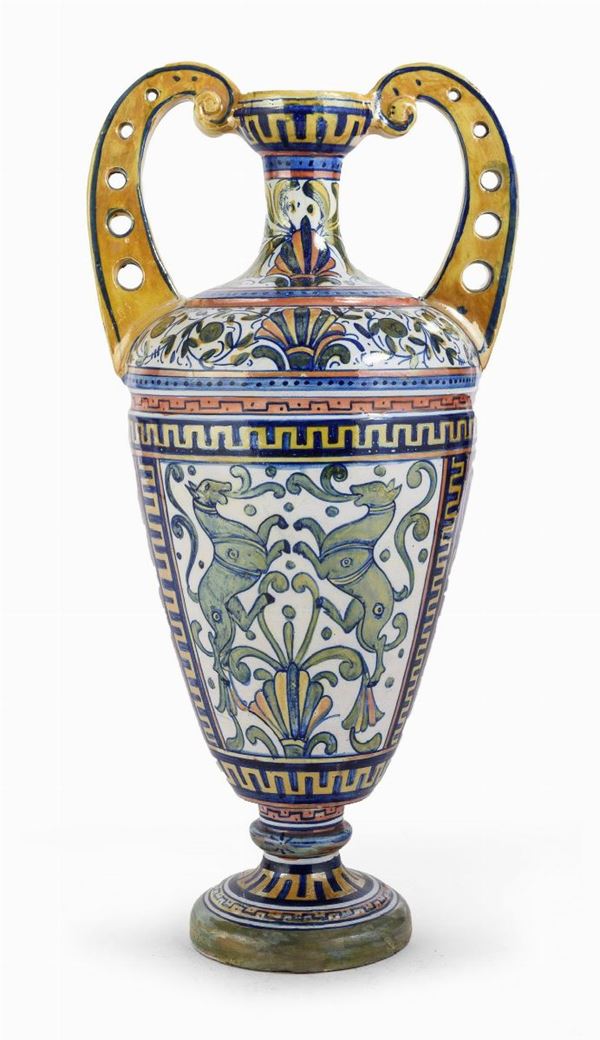 VASO IN CERAMICA A LUSTRO, GUALDO TADINO