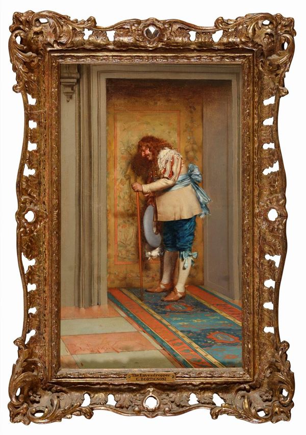 DIPINTO LA SPIA GIUSEPPE BORTIGNONI
