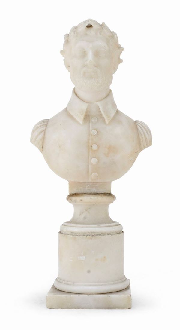 BUSTO DI FILOSOFO IN ALABASTRO