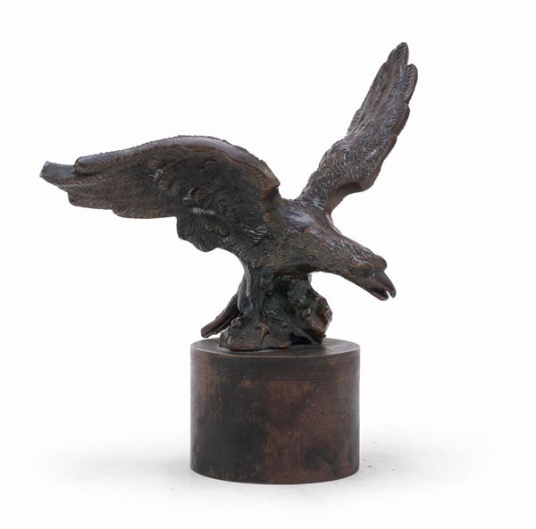 SCULTURA DI AQUILA IN BRONZO