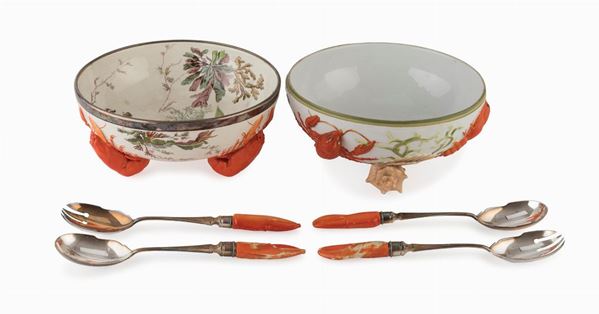 DUE INSALATIERE MUSTERSCHUTZ E WEDGWOOD
