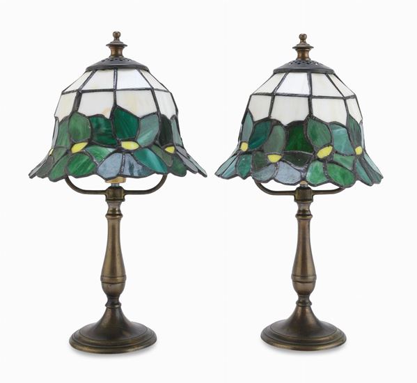 COPPIA DI LUMETTI, STILE TIFFANY