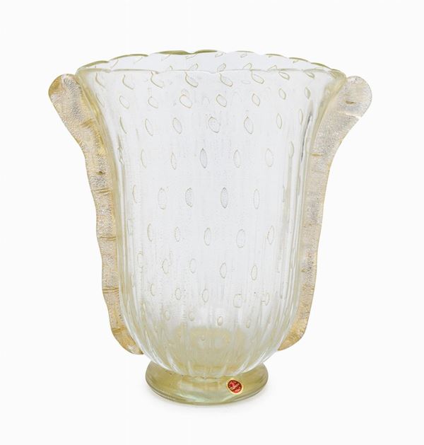VASO IN VETRO, MURANO ANNI &#39;70