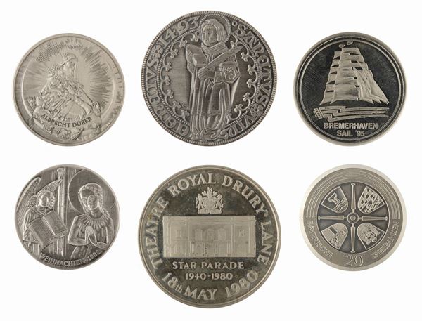 SEI MEDAGLIE IN ARGENTO, XX SECOLO
