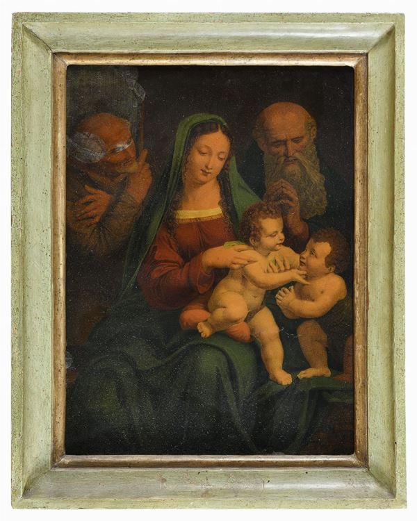 INCISIONE SACRA FAMIGLIA ALLA MANIERA NERA