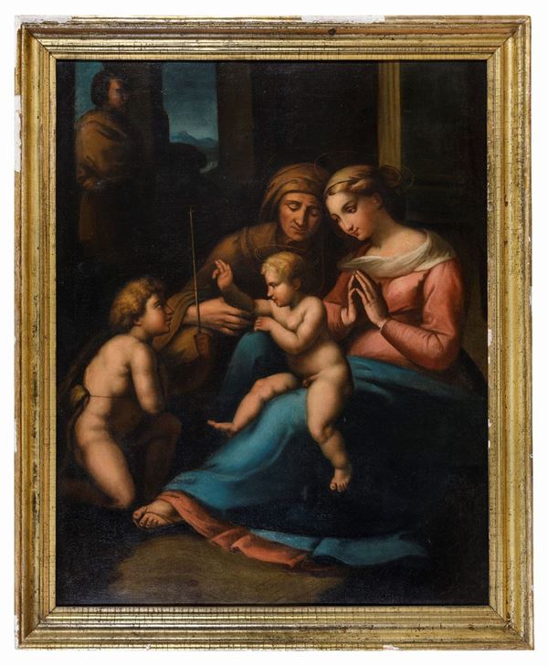 DIPINTO SACRA FAMIGLIA DA RAFFAELLO