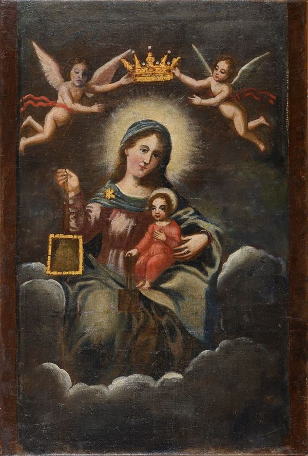 DIPINTO MADONNA DELLO SCAPOLARE, ITALIA MERIDIONALE