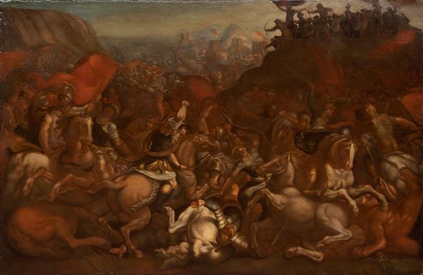 DIPINTO LA BATTAGLIA DI ZAMA DI ANTONIO TEMPESTA