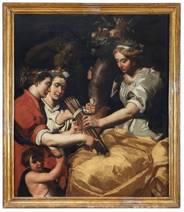 DIPINTO LA PACE E LA FERTILITÁ DI ABRAHAM JANSSENS