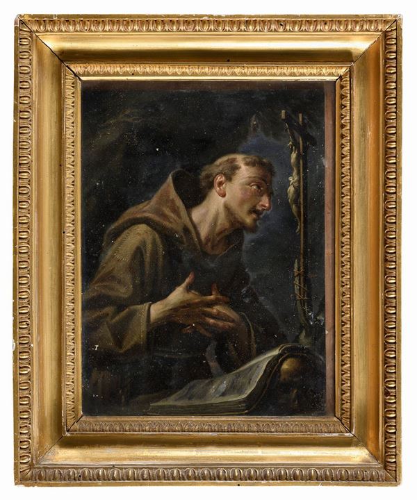 DIPINTO SAN FRANCESCO DELLA BOTTEGA DI FRANCESCO TREVISANI
