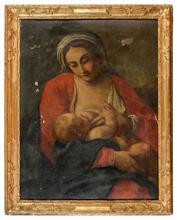 LA MADONNA DEL LATTE DI PITTORE BOLOGNESE