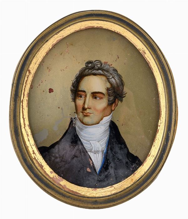 MINIATURA RITRATTO DI NOBILUOMO
