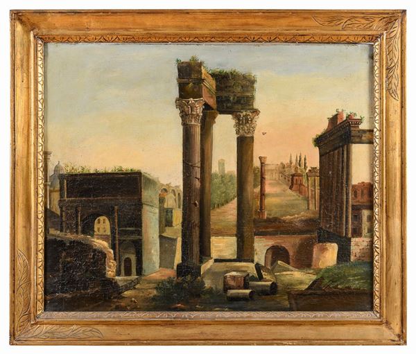 VEDUTA DEL FORO ROMANO DI PITTORE NORDICO