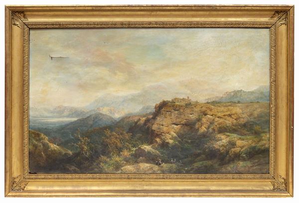 DIPINTO PAESAGGIO MONTUOSO DI ALESSANDRO CASTELLI