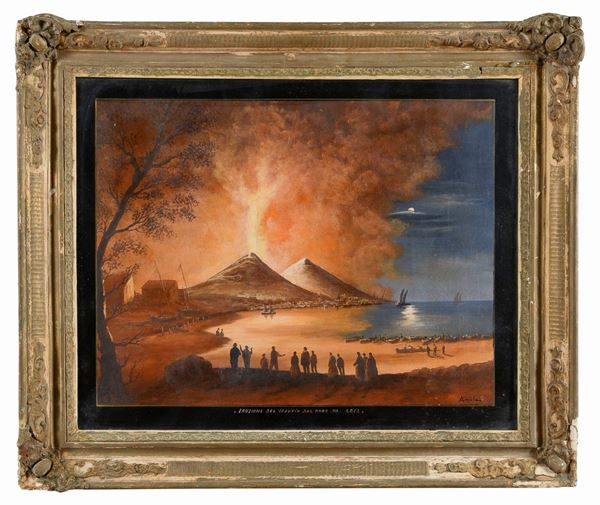 GOUACHE NAPOLI DA MERGELLINA