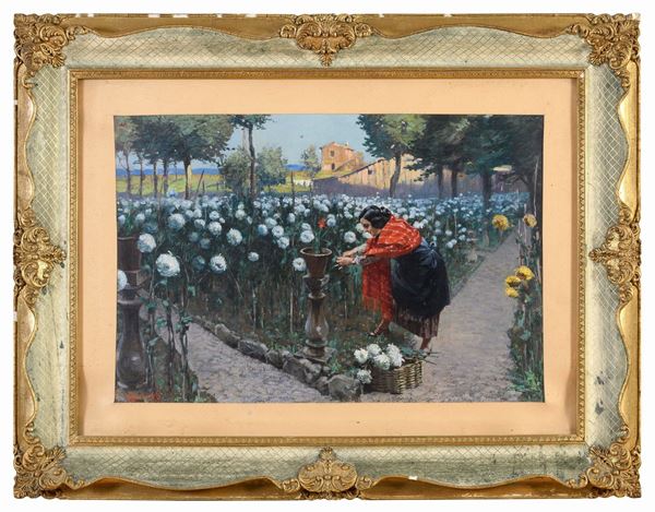 DONNA NEL CAMPO DI FIORI DI DOMENICO GIACINTI