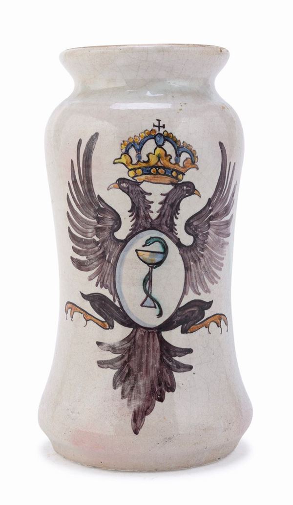 ALBARELLO IN MAIOLICA, ITALIA CENTRALE