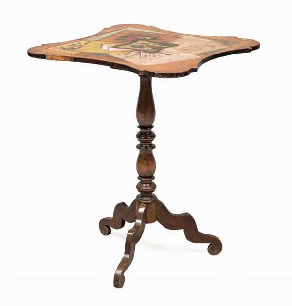 PICCOLO TAVOLINO IN LEGNO DIPINTO