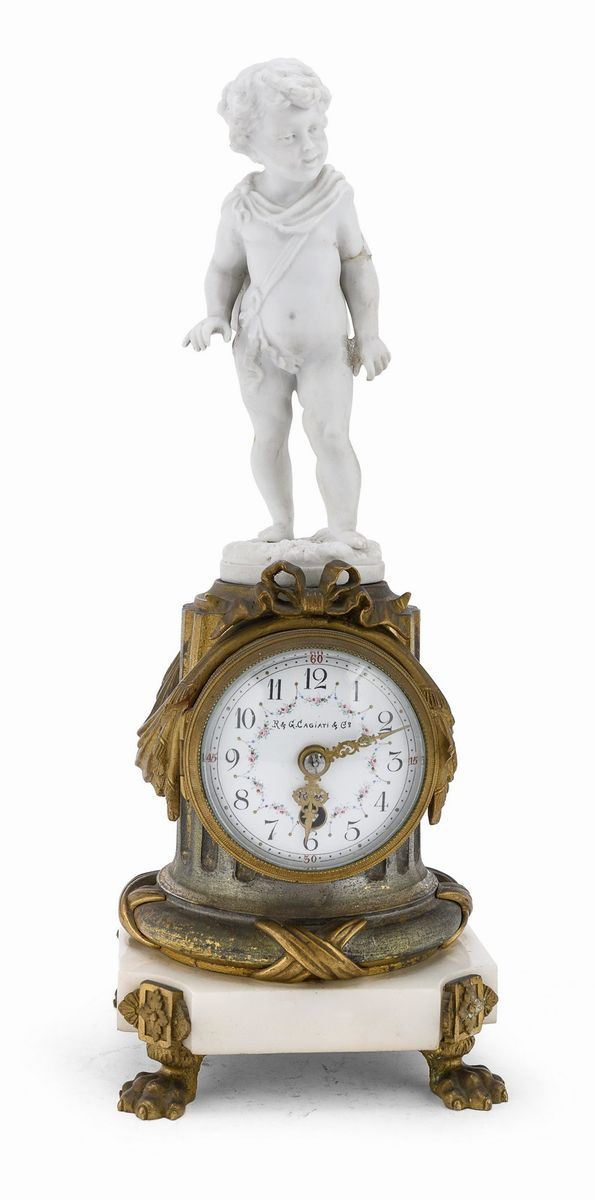 PICCOLO OROLOGIO DA TAVOLO, CAGIATI