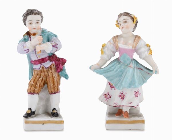 COPPIA DI FIGURINE IN PORCELLANA, MARCA PROBABILMENTE TEDESCA
