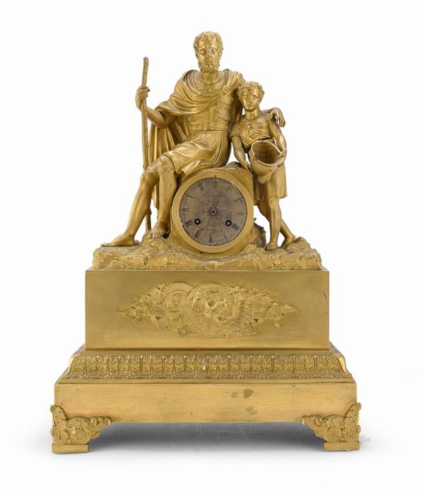OROLOGIO DA TAVOLO IN BRONZO DORATO