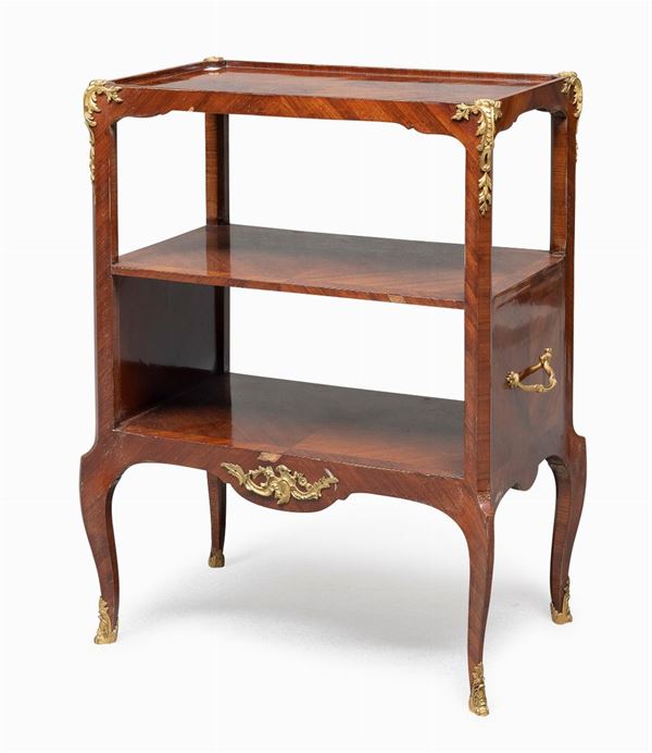 ETAGERE IN EBANO VIOLA, STAMPIGLIATA SORMANI PARIGI