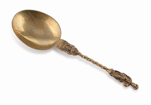 CUCCHIAIO IN ARGENTO DORATO, LONDRA 1885