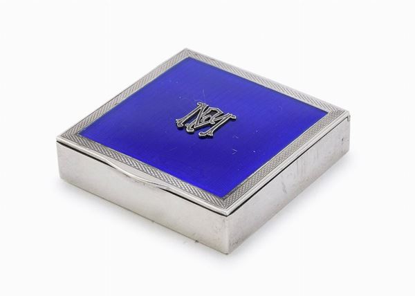 COFANETTO IN ARGENTO E SMALTO, ANNI &#39;50