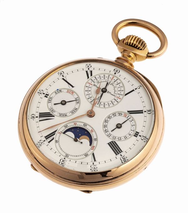 OROLOGIO DA TASCHINO CALENDARIO PERPETUO, SVIZZERA 1900 ca.