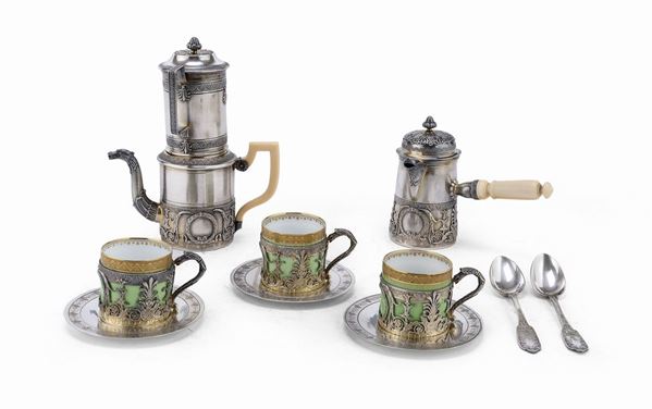 SERVIZIETTO MIGNON DA CAFF&#200; IN ARGENTO, FRANCIA 1890 ca.