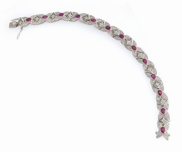 BRACCIALE CON RUBINI E BRILLANTI