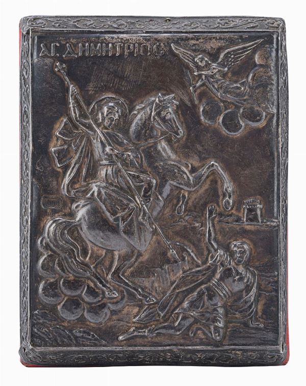 ICONA IN ARGENTO SBALZATO, RUSSIA