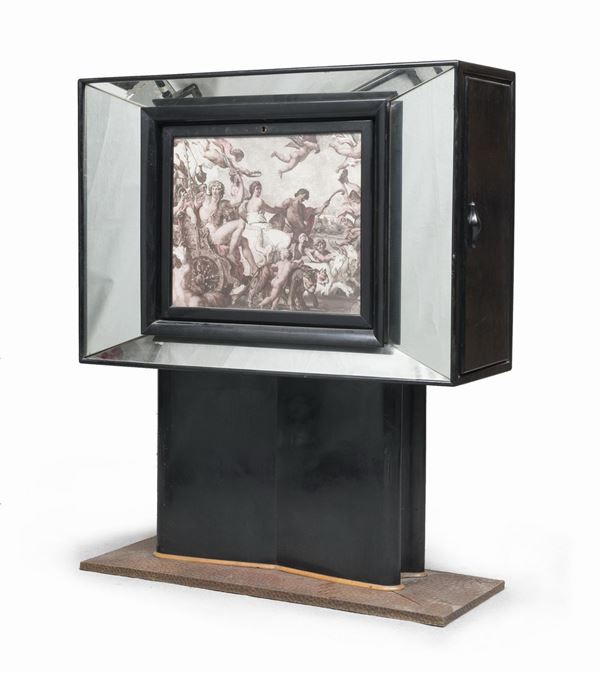 MOBILE BAR IN LEGNO E SPECCHI, VALZANIA ANNI &#39;40