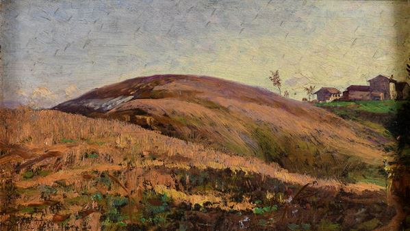 DIPINTO PAESAGGIO COLLINARE DOMENICO GIACINTI