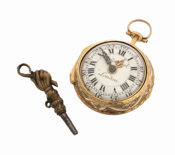 OROLOGIO DA TASCA, ISAC SORIEL LONDON ORO, XVIII SECOLO