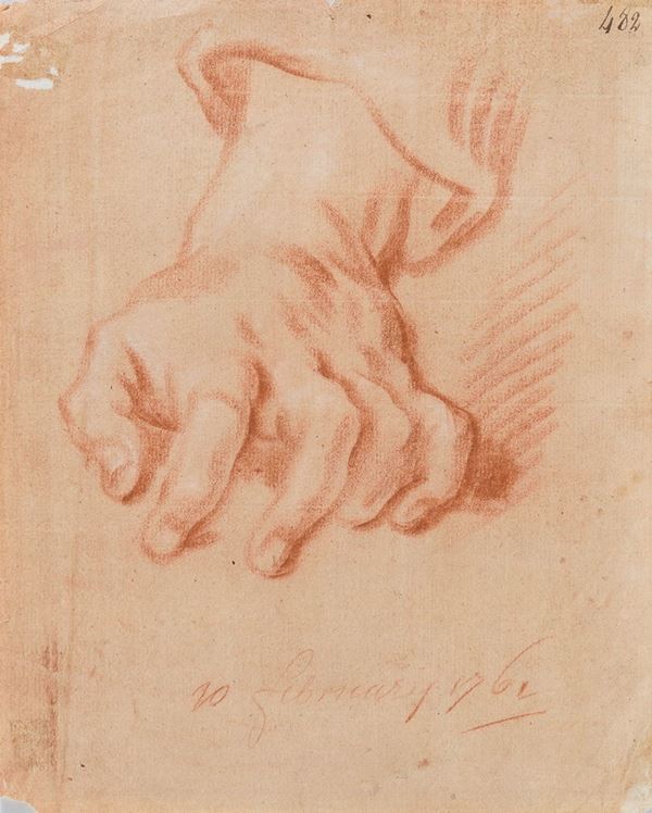 SANGUIGNA DOUBLE-FACES STUDI DI MANO DI SCUOLA INGLESE