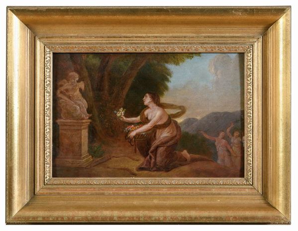 L&#39;OFFERTA DI FIORI A CUPIDO DI PITTORE FIAMMINGO