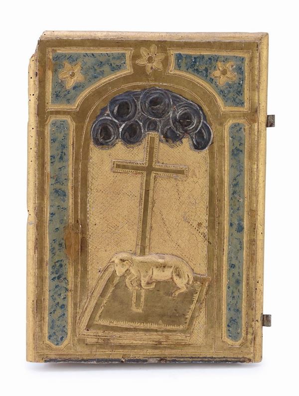 SPORTELLO DI CIBORIO IN LEGNO DORATO, XVIII SECOLO