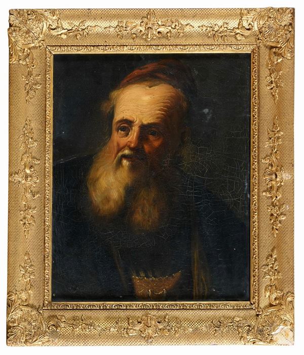 DIPINTO RITRATTO DI ORIENTALE DI PITTORE NORDICO