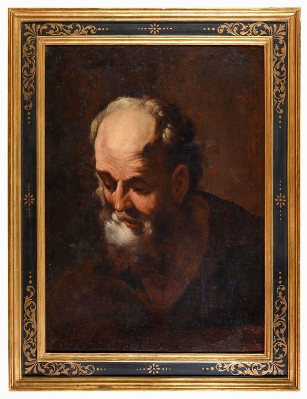 DIPINTO TESTA DI APOSTOLO DI GIUSEPPE ANTONIO PETRINI