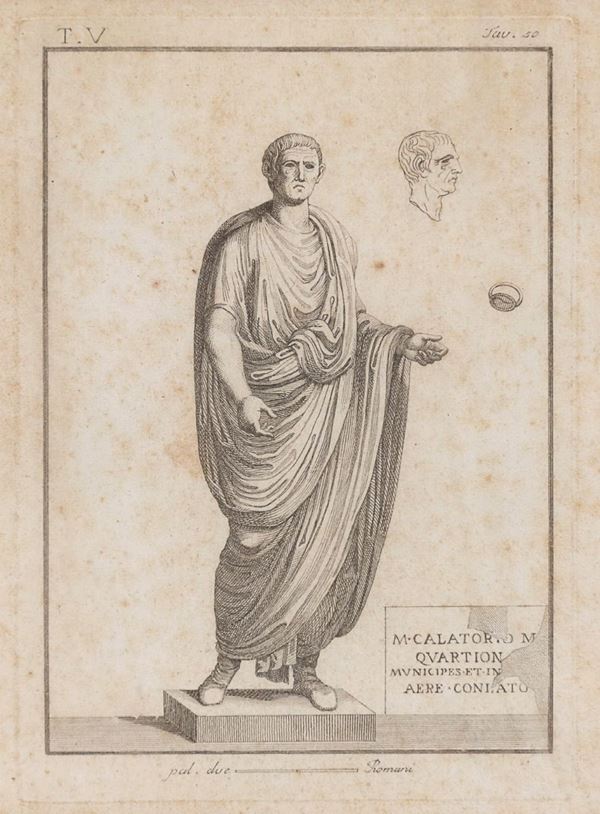 QUATTRO INCISIONI PERSONAGGI ROMANI