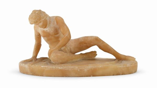 SCULTURA DI GALATA MORENTE IN ALABASTRO