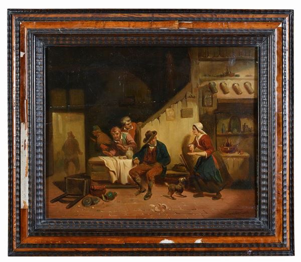 SCENA DI OSTERIA CON LITIGIO DI ALBERT DILLENS