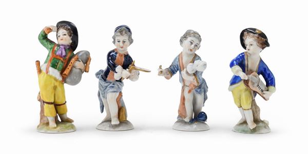 QUATTRO FIGURINE IN PORCELLANA, GINORI
