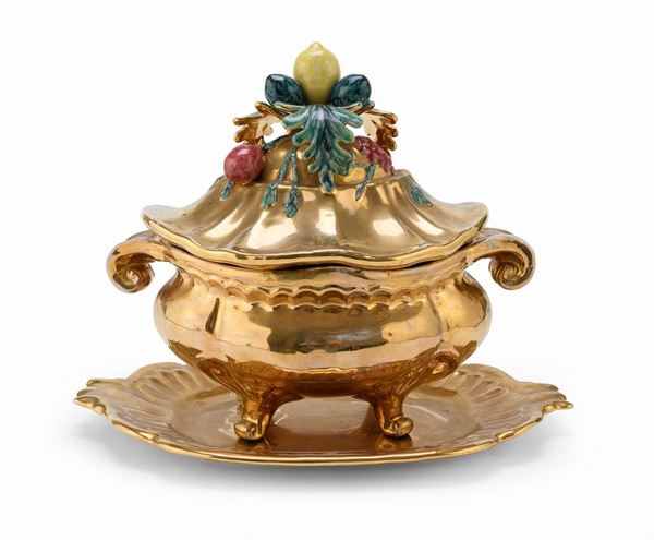 ZUPPIERA CON PIATTO IN CERAMICA, CANTAGALLI