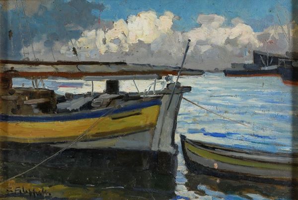 DIPINTO BARCHE DI CAFIERO FILIPPELLI